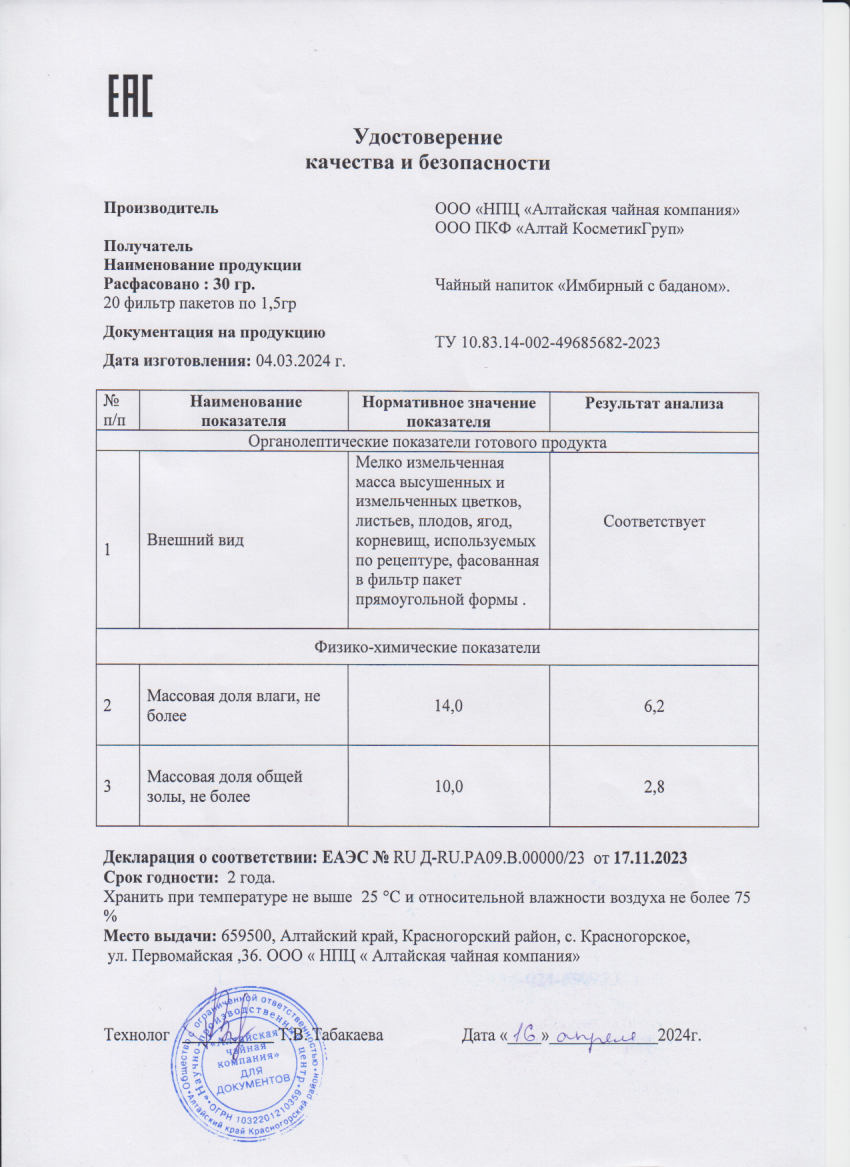 Паспорт №032024
